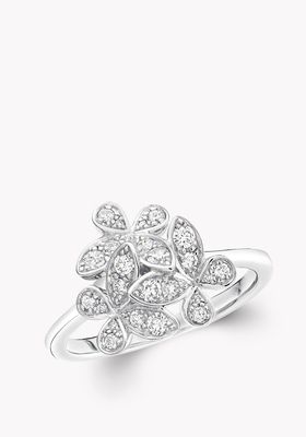 Triple Pavé Butterfly Diamond Mini Ring