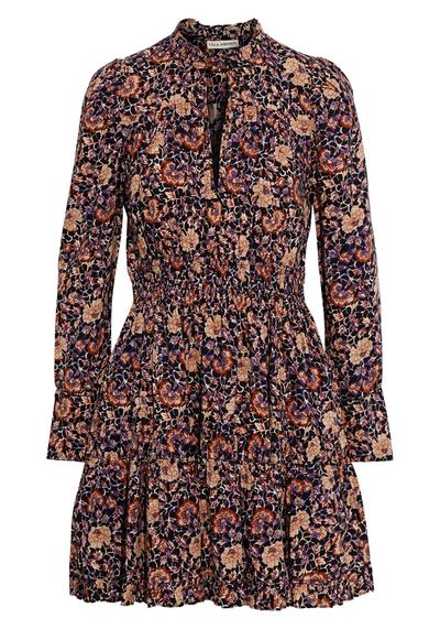 Liv Gathered Printed Cotton-Blend Mini Dress from Ulla Johnson