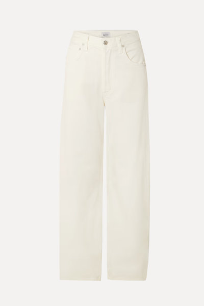 Ayla Baggy Cuffed Crop Cropped High-Rise Wide-Leg Jeans from Citizens Of Humanity