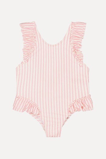 Stripe Ruffle Swimsuit from Angel's Face 