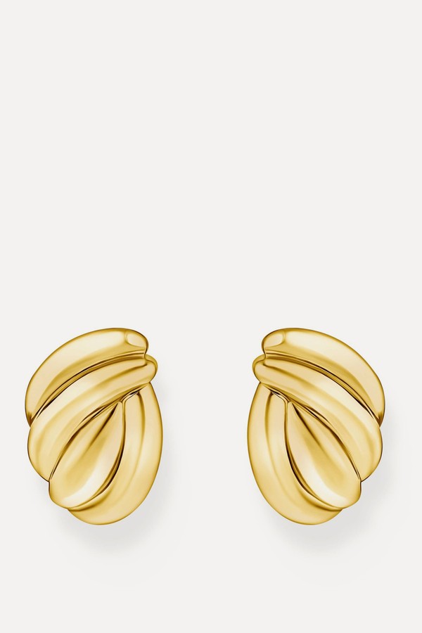 Organic-Shaped Stud Earrings 
