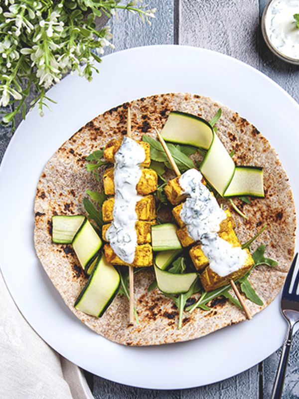 Tikka Tofu Kebabs with Mint Raita