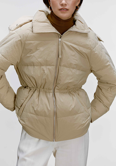 Recycled Nylon Food Waste Puffer Jacket, £495 | Riley Studio