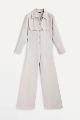 Linen Blend Jumpsuit With Pockets from Massimo Dutti