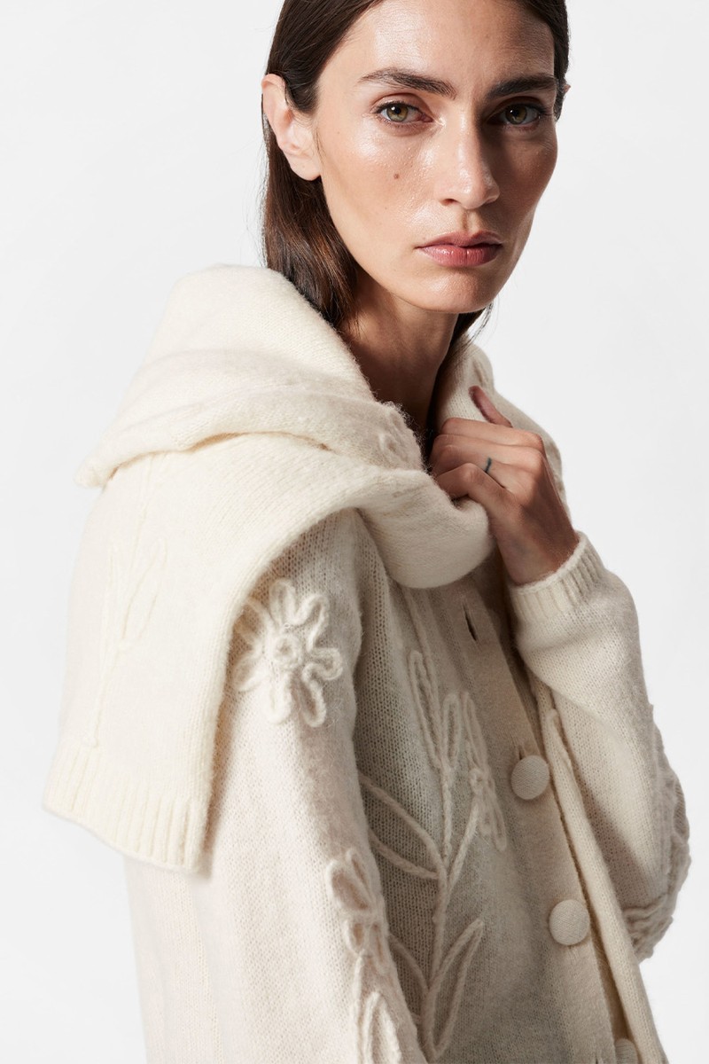 Floral-Appliqué Knit Cardigan from & Other Stories