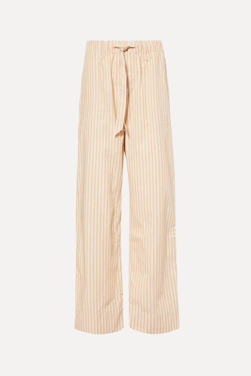 Straight-Leg Mid-Rise Organic-Cotton Poplin Pyjama Trousers from TEKLA