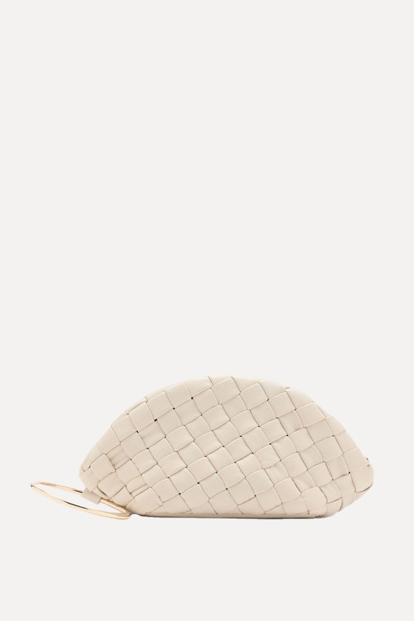 Braided Leather Clutch Bag