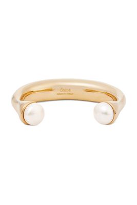 Gold-Tone Faux Pearl Cuff from Chloé