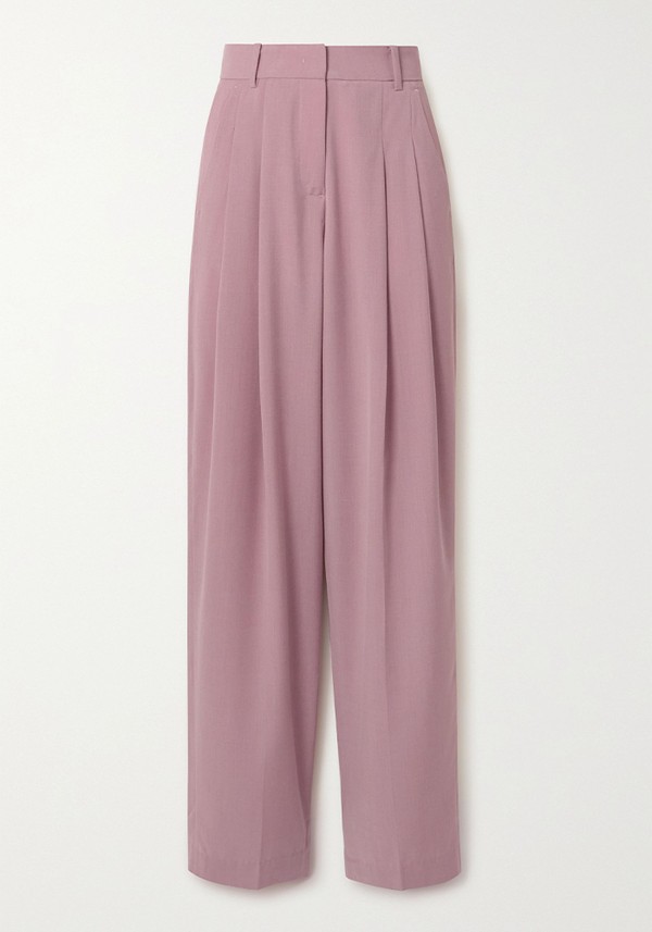 Gelso Pleated Tencel-Blend Straight-Leg Pants from Frankie Shop