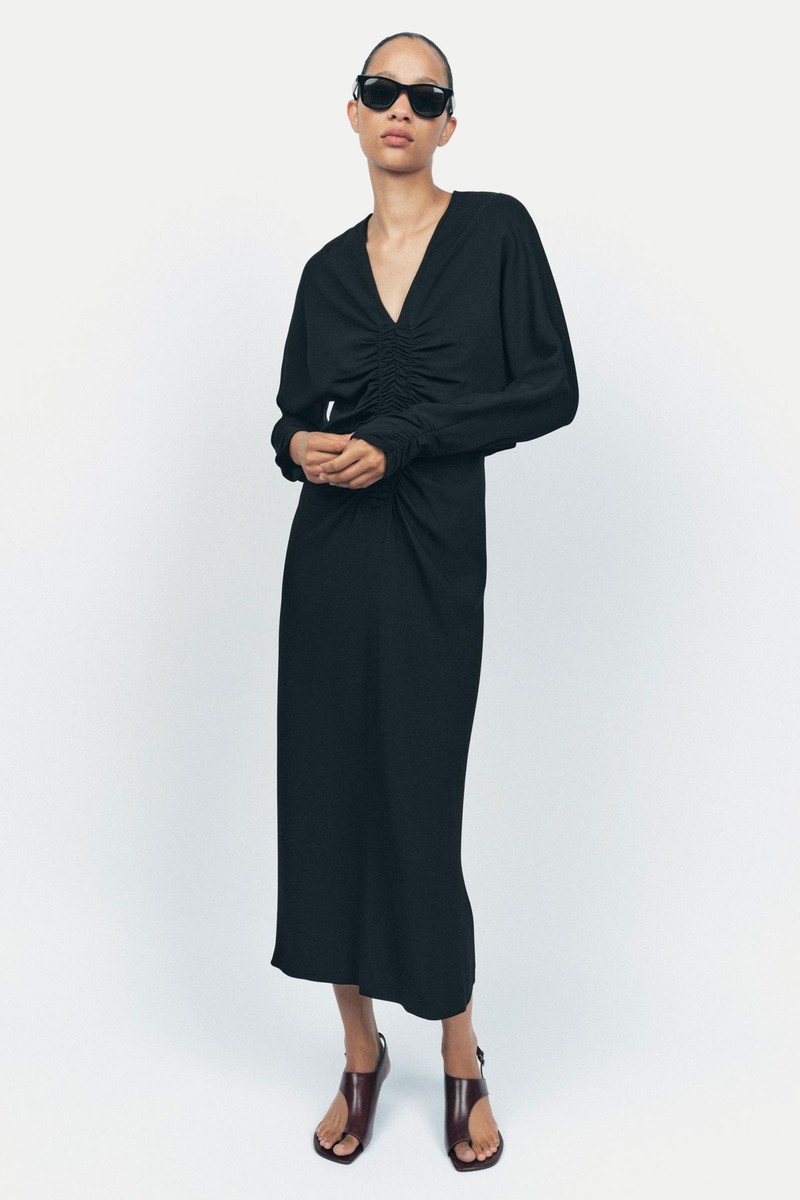 Draped Midi Dress