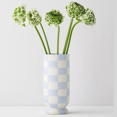 Blue Checkerboard Vase from Urban Outfitters