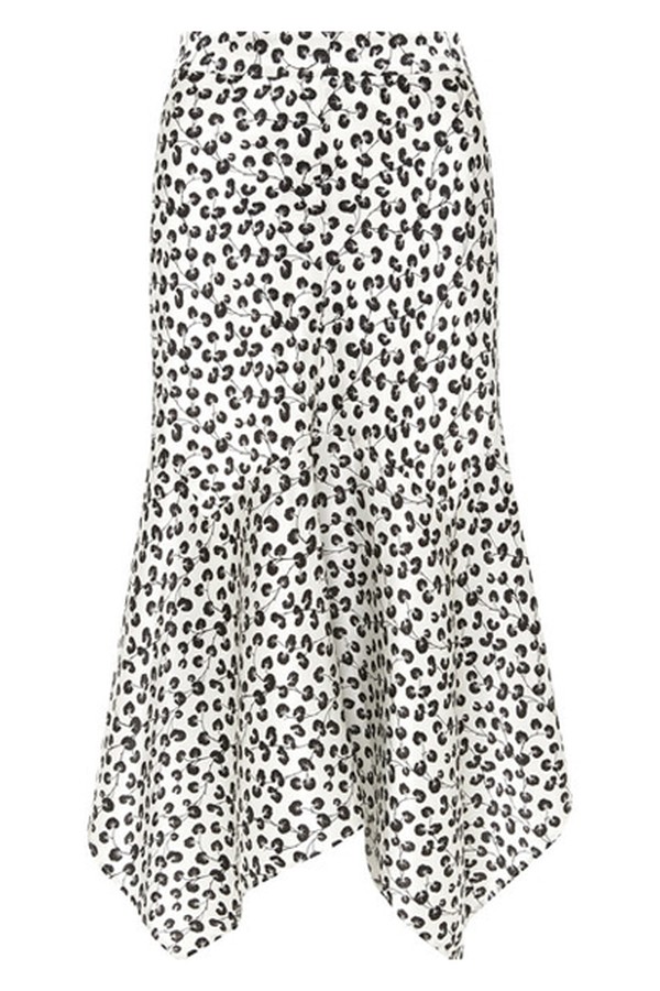 Dufort Asymmetric Midi Skirt from Ganni
