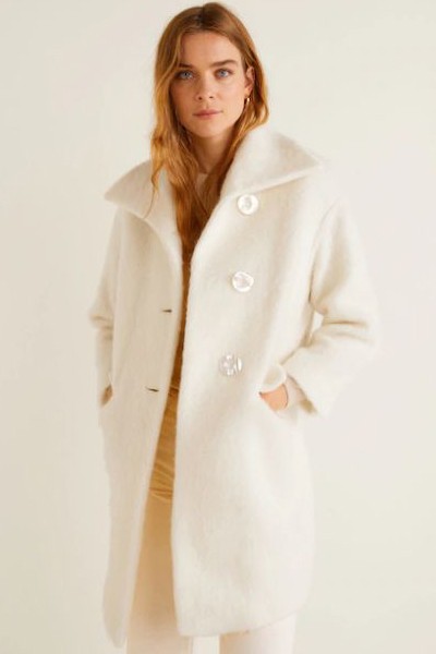 Unstructured Virgin Wool Coat from Mango