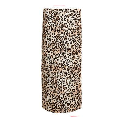 Leopard-Print Silk Pencil Skirt from Raey