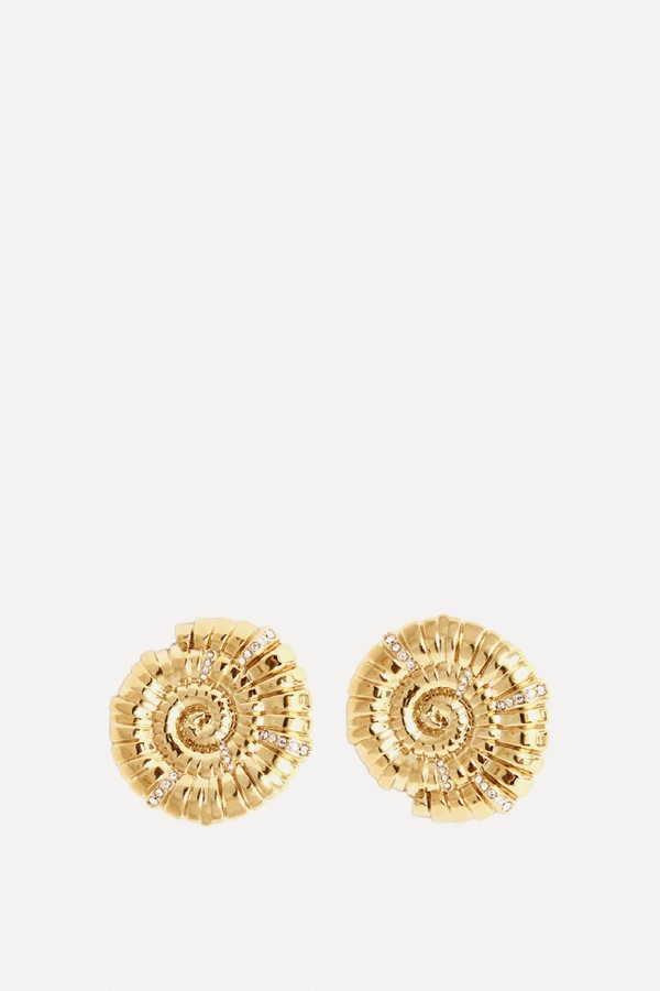 18ct Gold-Plated Galia Stud Earrings from By Alona