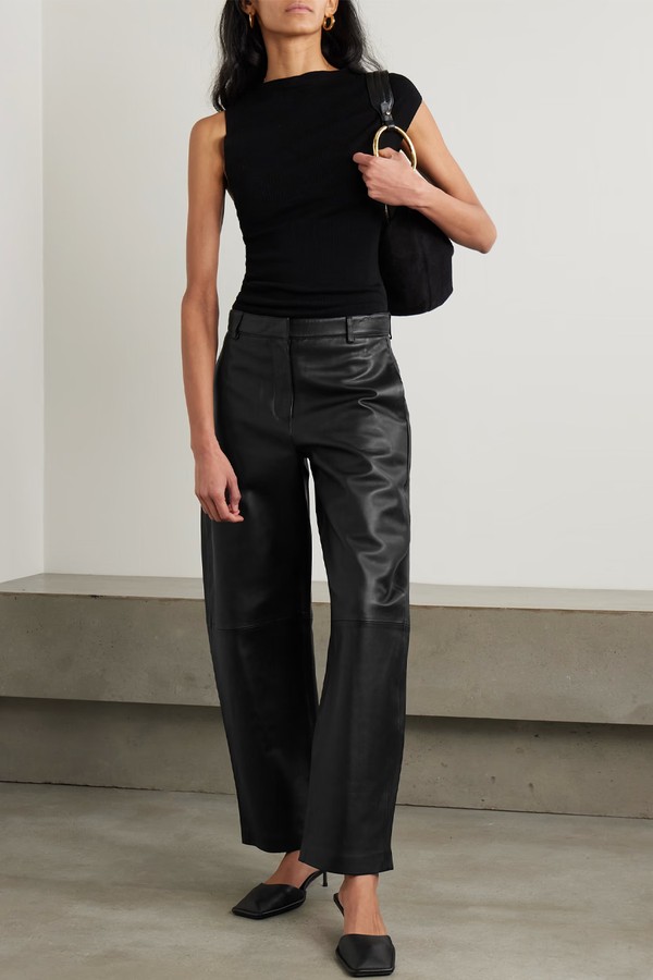 Leather Tapered Pants from St. Agni