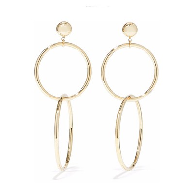 Razia 18-karat Gold-Plated Sterling Silver Hoop Earrings from Iris & Ink