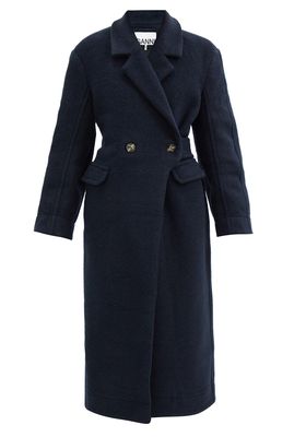 Double-Breasted Wool-Blend Coat from Ganni