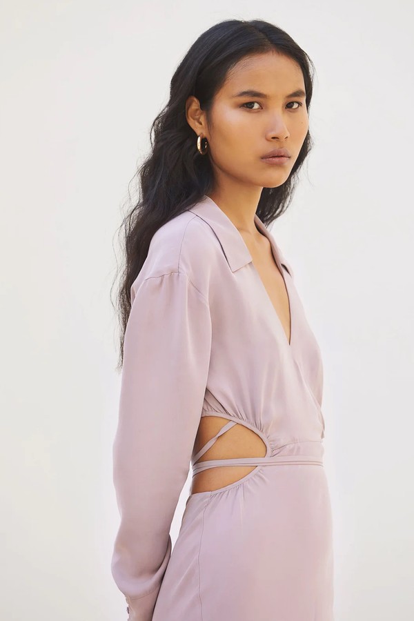 Cupro Tie Dress