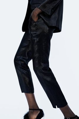Shimmer Effect Trousers from Zara
