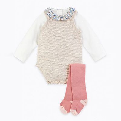 3 Piece Knitted Romper Outfit from Marks and Spencer