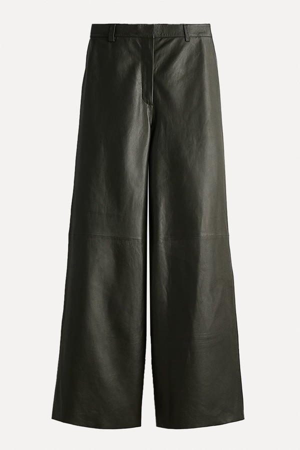 Straight Leather Trousers from H&M 