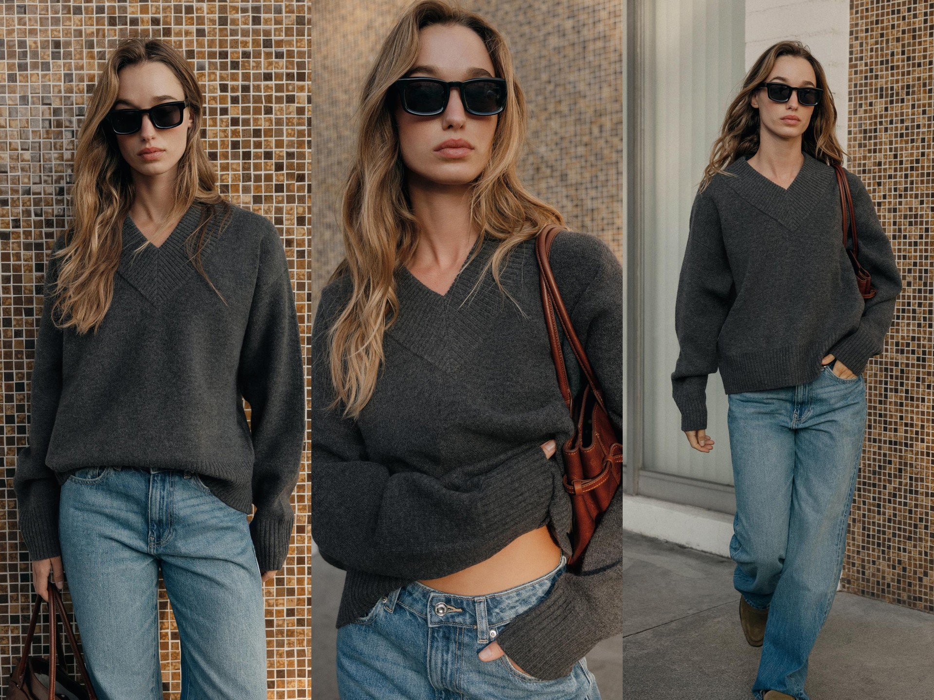 Knit V-Neck Jumper from Zara