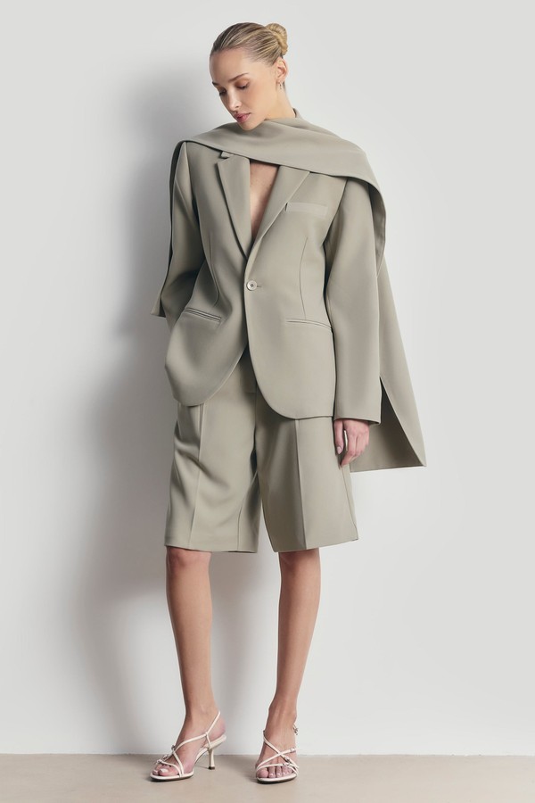 Tailored Dropped Waist Longline Shorts from Because of alice