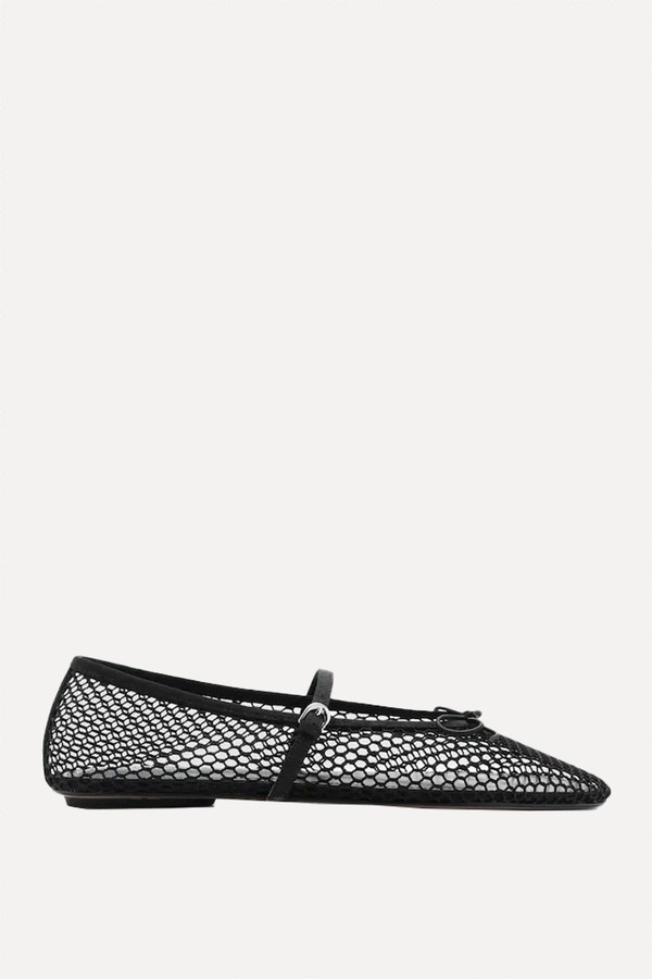 Mesh Ballerina Flats With Buckle Strap from Mango