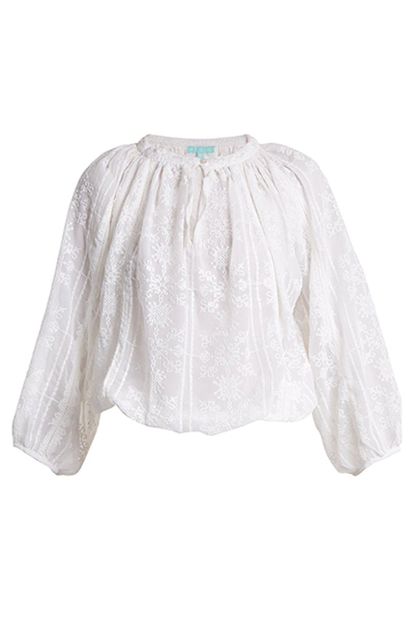  Embroidered Gathered Top from Melissa Odabash