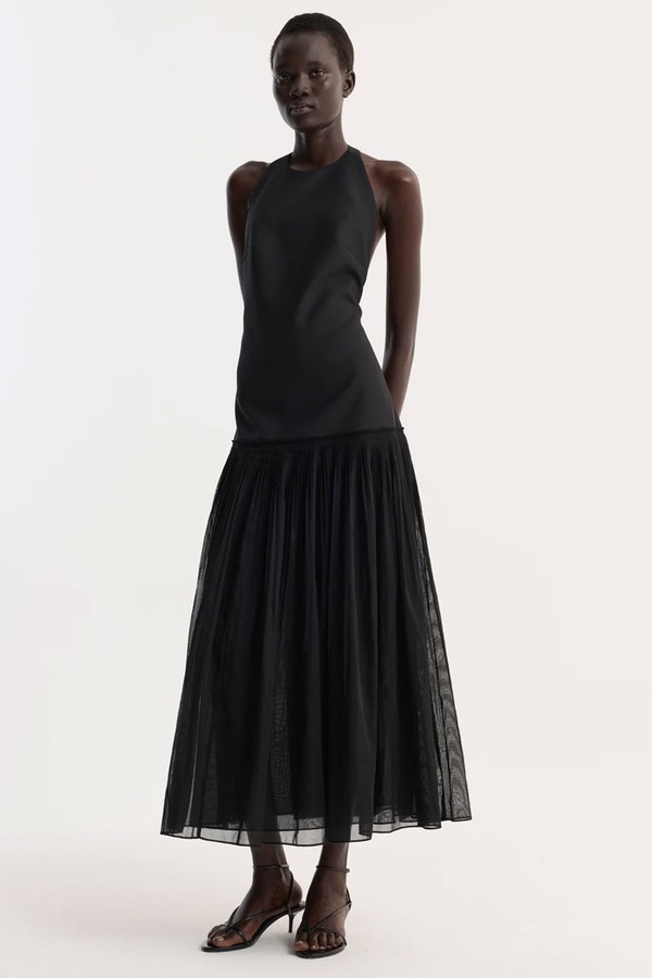 Pleated Muslin Halter Dress from Rohe
