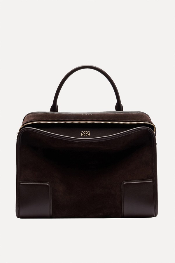 Amazona 180 Large Suede Top-Handle Bag from Loewe