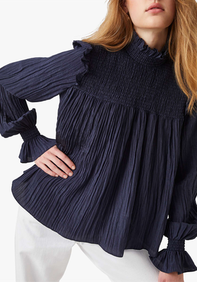 Boza Ruffle Neck Blouse from French Connection