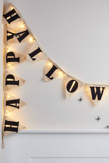 Happy Halloween Illuminated Hessian Bunting from Not On The High Street