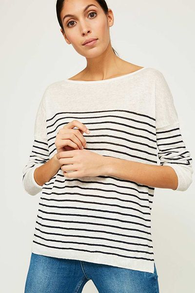 Stripe Linen Boxy Knit