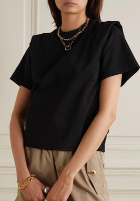 Zelitos Pleated Cotton-Jersey T-Shirt from Isabel Marant
