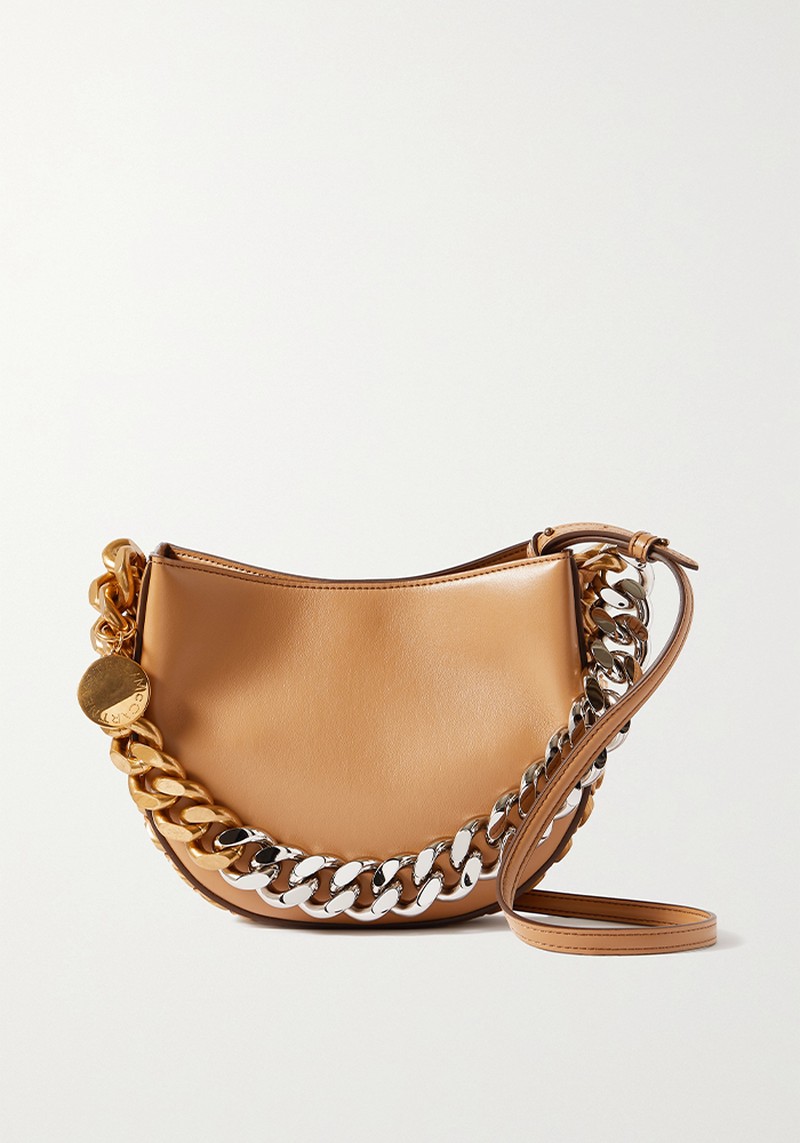 The Frayme Vegetarian Leather Shoulder Bag from Stella McCartney