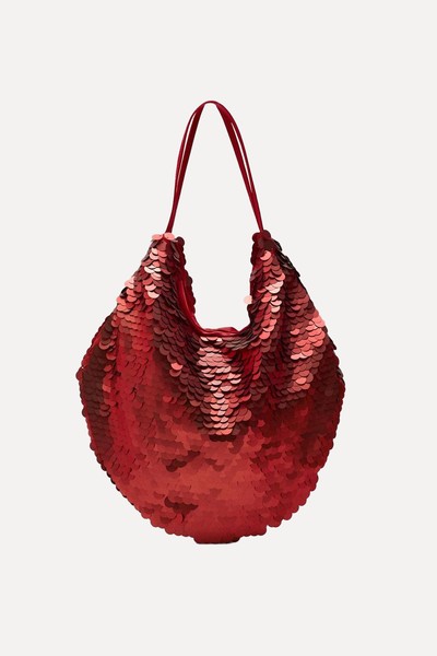 Sequinned Bucket Bag from Zara