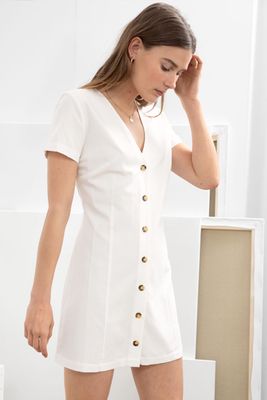 Cotton Blend Button Up Dress from & Other Stories