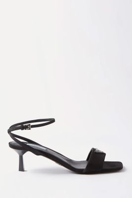 55 Brushed-Leather Sandals from Prada