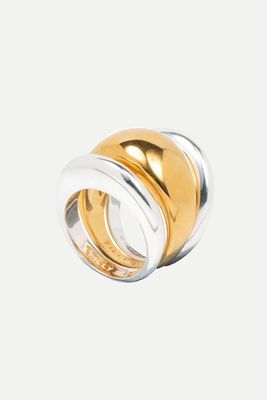 Silver and Gold Triple Ring Set from Tilly Sveaas