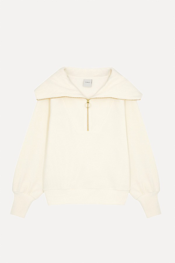 Vine Ribbed Stretch-Cotton Half-Zip Sweatshirt from Varley