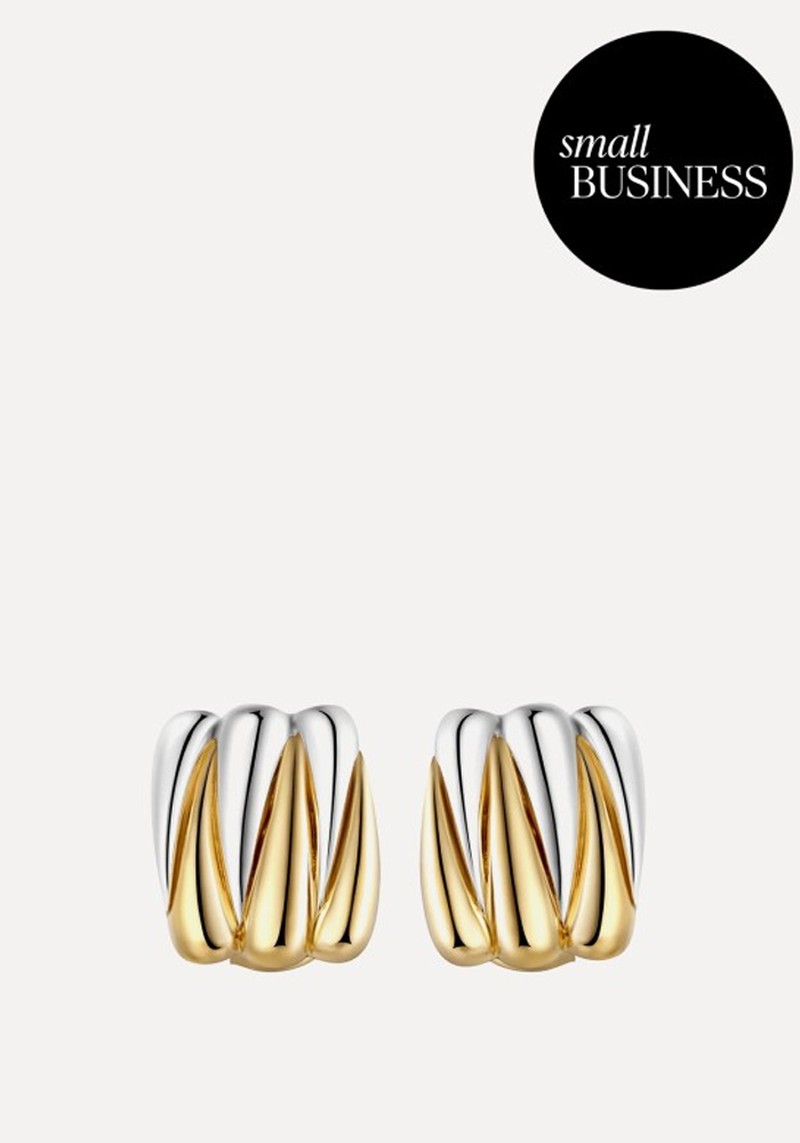 Wild Thing Two-Tone Zig-Zag Earrings 