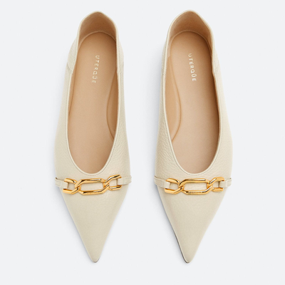 Leather Balltet Flats from Uterque