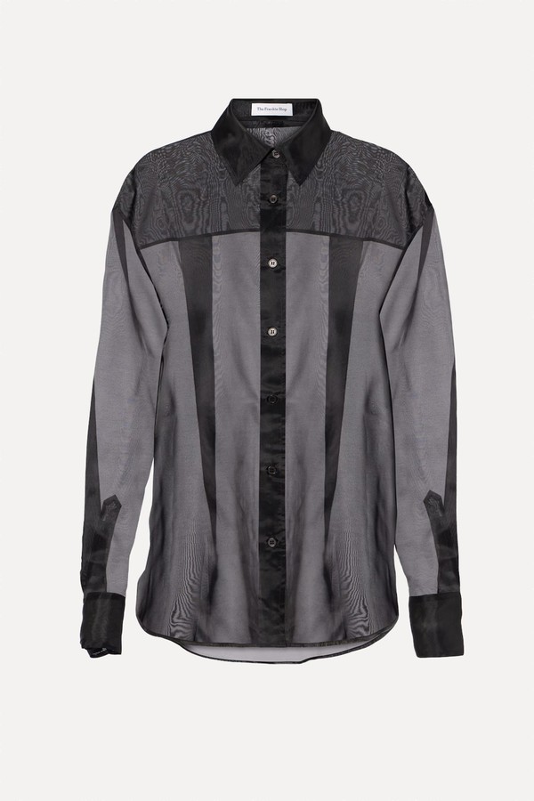 Peri Sheer Silk-Blend Shirt from The Frankie Shop
