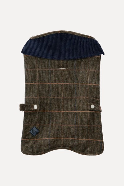 Checked Herringbone Tweed Dog Jacket from Hugo & Hudson