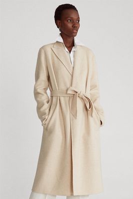 Wool-Blend Belted Coat