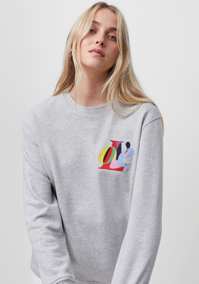 Love Graphic Crew Neck Sweatshirt