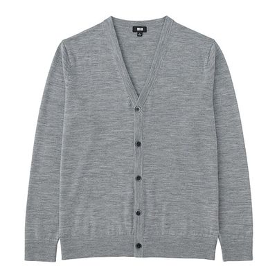 Extra Fine Merino V Neck Cardigan from Uniqlo