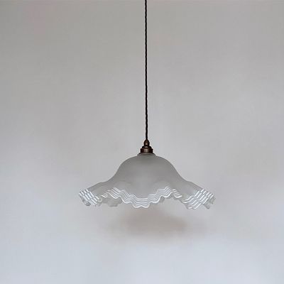 French Frosted Frill Glass Shade from Agapanthus Interiors